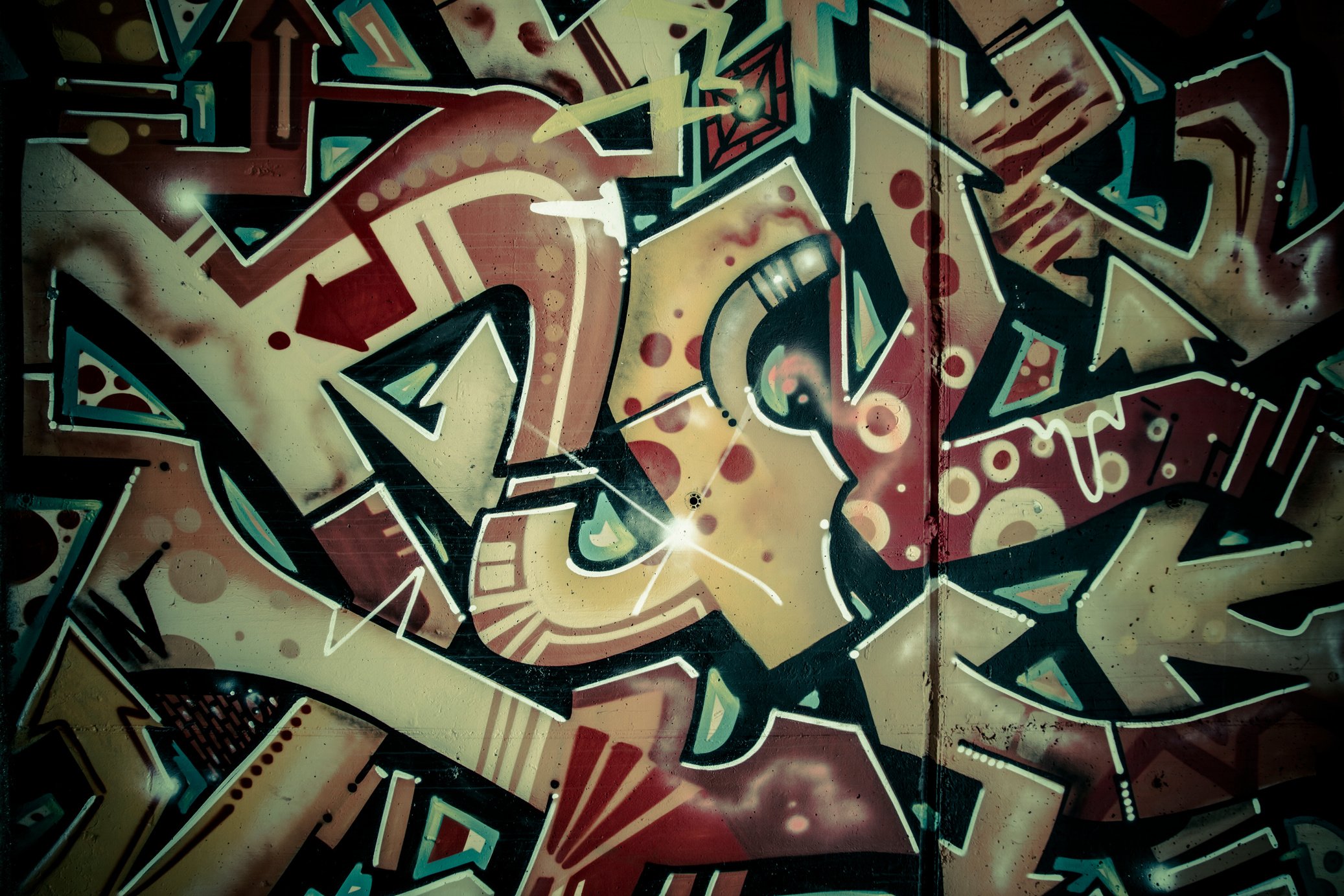 Colorful Graffiti, Abstract Grunge Grafiti Background over Textu